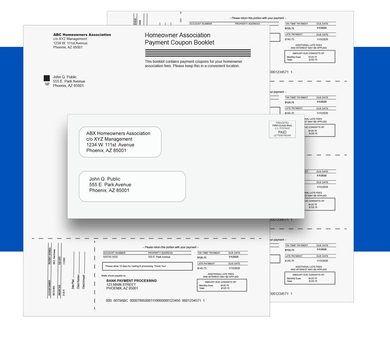 payment coupon sheets mail