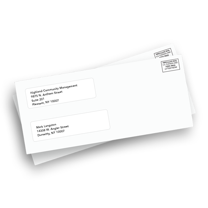 USPS mail envelope example