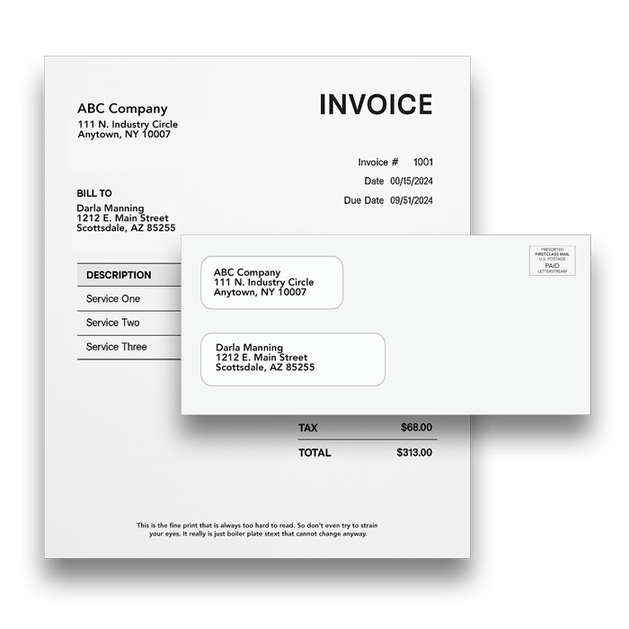 Mailing invoices