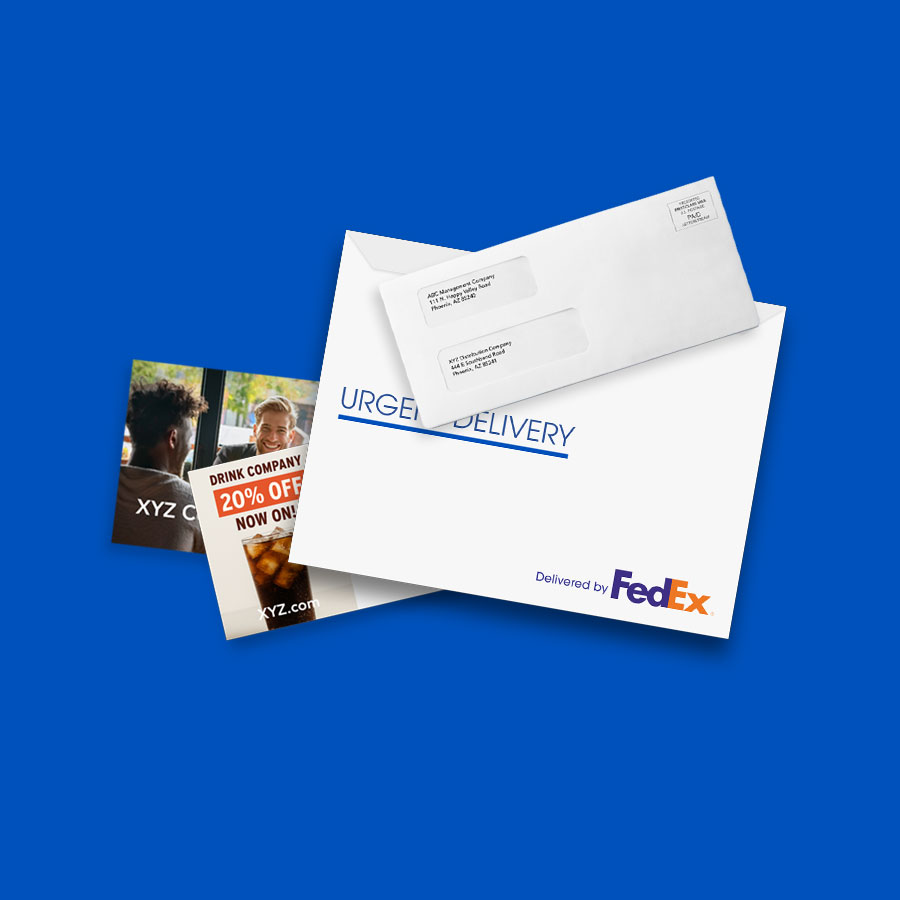 Send Mail Online: Group of LetterStream products in a stack