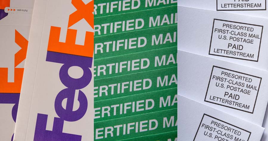 Send certified mail, first-class mail and fedex 2day online with LetterStream