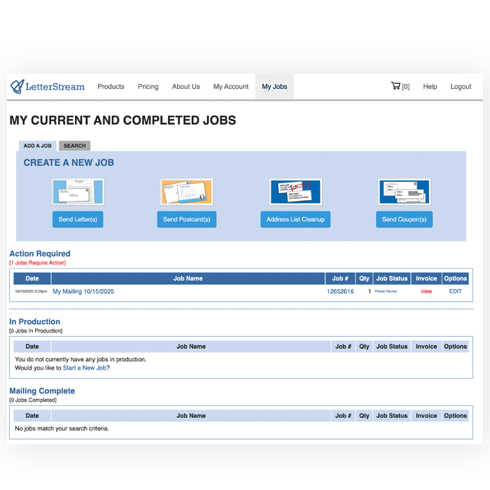 USPS and FedEx send mail online platform