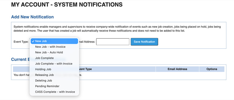 System Notifications