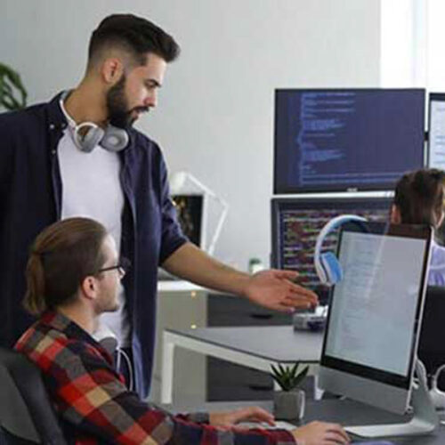 API LetterStream: two men looking at computer screen