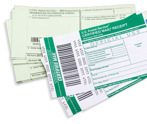 USPS Certified Mail Green Forms