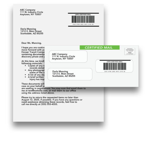 certified mail services with LetterStream