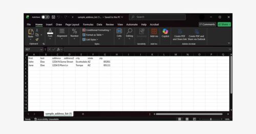 LetterStream address list