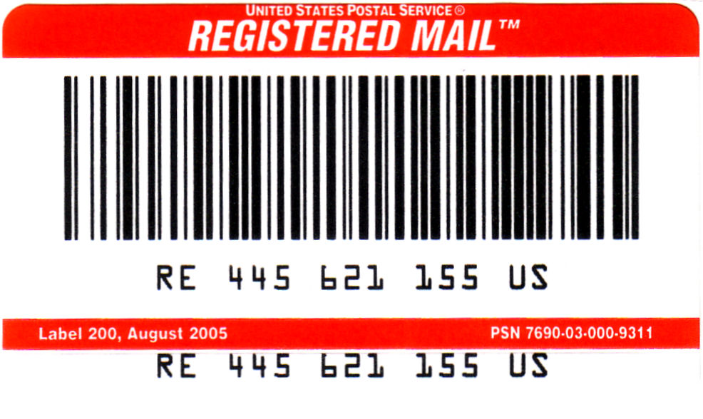 USPS Registered Mail